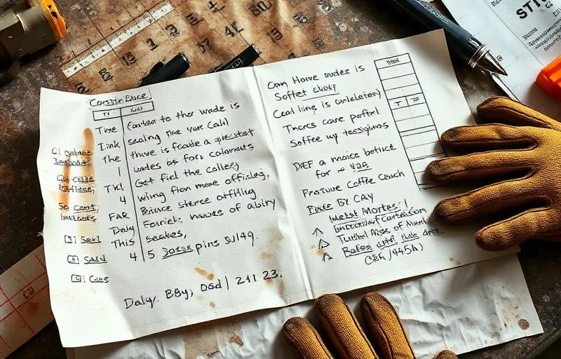 Before: Messy notes
